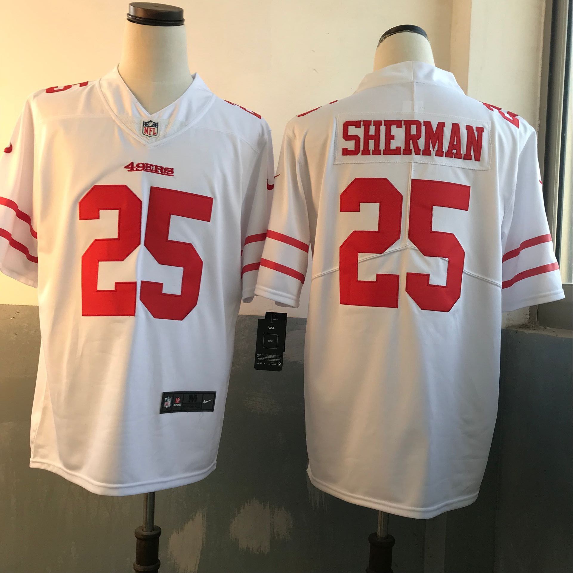 Men San Francisco 49ers 25 Sherman White Nike Vapor Untouchable Limited NFL Jerseys